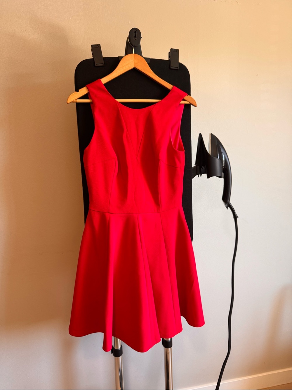 Nicole Miller Red Sleeveless Fit & Flare Mini Dress